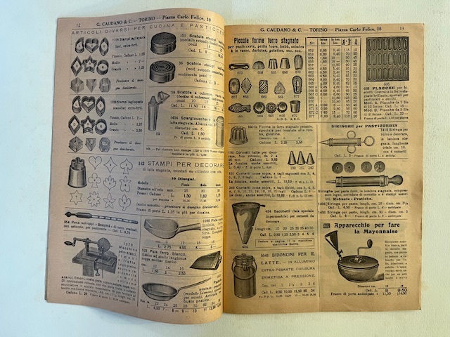 Caudano. Articoli casalinghi, posaterie. Catalogo n. 7, giugno 1934